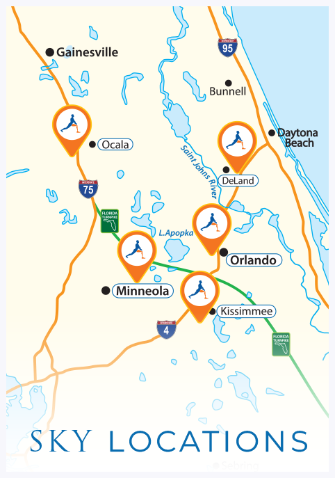 Sky O&P locations map in Central Florida