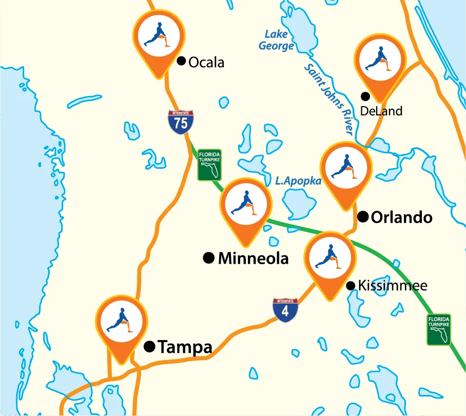 Sky O&P locations map in Central Florida